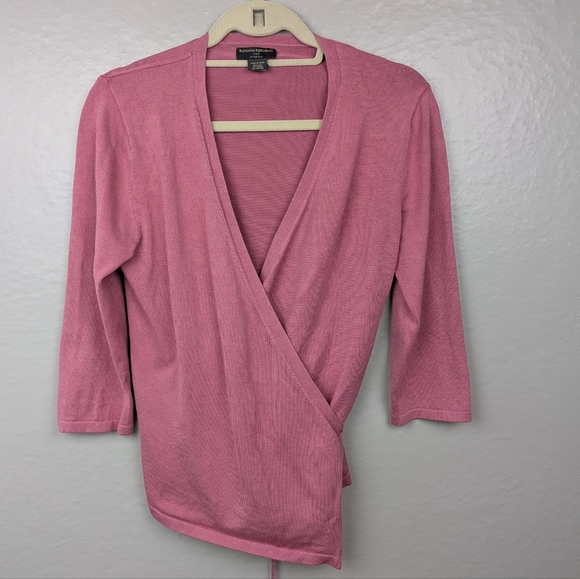 Banana Republic Silk Blend Wrap Sweater L - Picture 1 of 3
